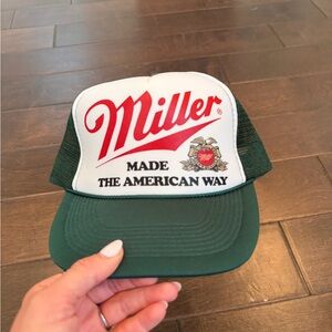 Miller Trucker Hat - Green & White